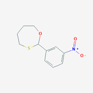 2-(3-Nitrophenyl)-1,3-oxathiepane