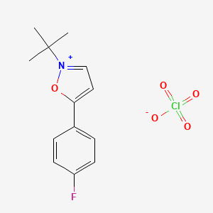 2-tert-Butyl-5-(4-fluorophenyl)-1,2-oxazol-2-ium perchlorate