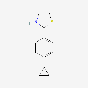 molecular formula C12H15NS B12639747 2-(4-Cyclopropylphenyl)-1,3-thiazolidine CAS No. 921611-33-8