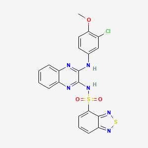 molecular formula C21H15ClN6O3S2 B12639755 C21H15ClN6O3S2 