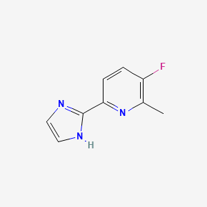 molecular formula C9H8FN3 B12639770 3-Fluoro-6-(1H-imidazol-2-yl)-2-methylpyridine 