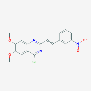 4-Chloro-6,7-dimethoxy-2-[2-(3-nitrophenyl)ethenyl]quinazoline