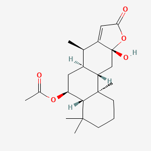 molecular formula C22H32O5 B1263981 sucutinirane A 