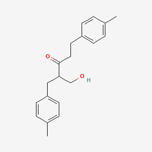 molecular formula C20H24O2 B12639828 1-Hydroxy-5-(4-methylphenyl)-2-[(4-methylphenyl)methyl]pentan-3-one CAS No. 921625-33-4