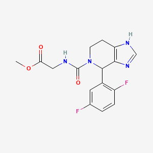 molecular formula C16H16F2N4O3 B12639856 methyl N-{[4-(2,5-difluorophenyl)-3,4,6,7-tetrahydro-5H-imidazo[4,5-c]pyridin-5-yl]carbonyl}glycinate 