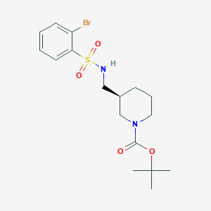 tert-Butyl (3S)-3-{[(2-bromobenzene-1-sulfonyl)amino]methyl}piperidine-1-carboxylate