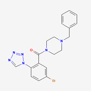 molecular formula C19H19BrN6O B12639893 (4-benzylpiperazin-1-yl)[5-bromo-2-(1H-tetrazol-1-yl)phenyl]methanone 