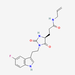 molecular formula C19H21FN4O3 B12639898 3-[(4S)-1-[2-(5-fluoro-1H-indol-3-yl)ethyl]-2,5-dioxoimidazolidin-4-yl]-N-prop-2-enylpropanamide 