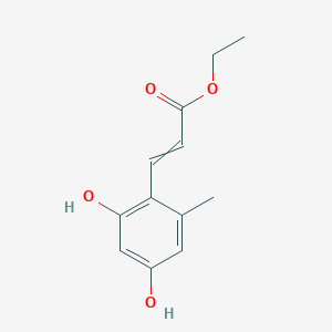 molecular formula C12H14O4 B12639915 Ethyl 3-(2,4-dihydroxy-6-methylphenyl)prop-2-enoate CAS No. 921882-87-3