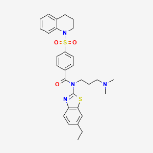 4-(3,4-dihydro-2H-quinolin-1-ylsulfonyl)-N-[3-(dimethylamino)propyl]-N-(6-ethyl-1,3-benzothiazol-2-yl)benzamide