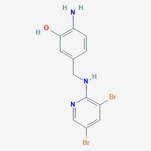 2-Amino-5-{[(3,5-dibromopyridin-2-yl)amino]methyl}phenol