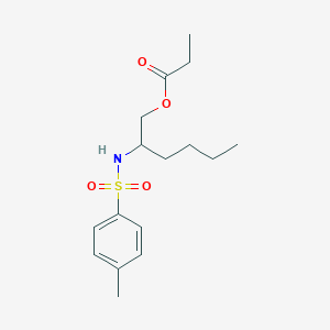 2-[(4-Methylbenzene-1-sulfonyl)amino]hexyl propanoate