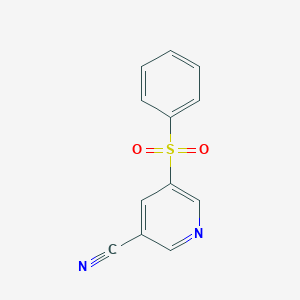 molecular formula C12H8N2O2S B12640011 5-(Benzenesulfonyl)pyridine-3-carbonitrile CAS No. 950693-96-6