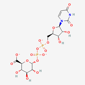 molecular formula C15H19N2O18P2-3 B1264002 UDP-alpha-D-glucuronate(3-) 