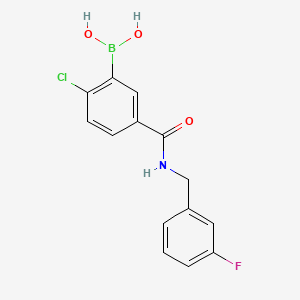 2-Chloro-5-(3-fluorobenzylcarbamoyl)phenylboronic acid