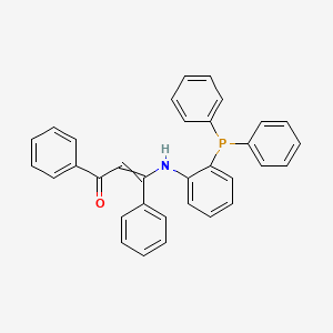 molecular formula C33H26NOP B12640034 3-[2-(Diphenylphosphanyl)anilino]-1,3-diphenylprop-2-en-1-one CAS No. 919083-44-6