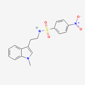 N-[2-(1-Methyl-1H-indol-3-yl)ethyl]-4-nitrobenzene-1-sulfonamide