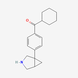 molecular formula C18H23NO B12640074 [4-(3-Azabicyclo[3.1.0]hexan-1-yl)phenyl](cyclohexyl)methanone CAS No. 919288-14-5