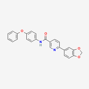 6-(2H-1,3-Benzodioxol-5-yl)-N-(4-phenoxyphenyl)pyridine-3-carboxamide