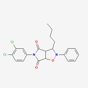 molecular formula C21H20Cl2N2O3 B12640109 3-butyl-5-(3,4-dichlorophenyl)-2-phenyldihydro-2H-pyrrolo[3,4-d][1,2]oxazole-4,6(3H,5H)-dione 