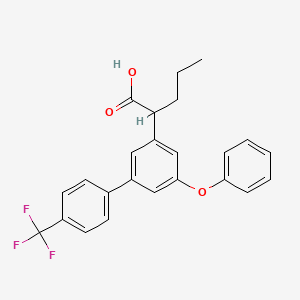 molecular formula C24H21F3O3 B1264012 2-[5-苯氧基-4'-(三氟甲基)联苯-3-基]戊酸 