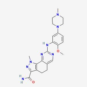 1H-Pyrazolo[4,3-h]quinazoline-3-carboxamide, 4,5-dihydro-8-[[2-methoxy-5-(4-methyl-1-piperazinyl)phenyl]amino]-1-methyl-