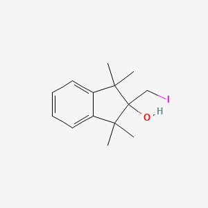 molecular formula C14H19IO B12640140 2-(Iodomethyl)-1,1,3,3-tetramethyl-2,3-dihydro-1H-inden-2-ol CAS No. 919301-24-9