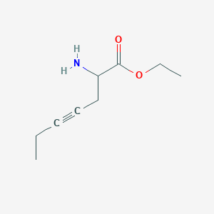 Ethyl 2-aminohept-4-ynoate