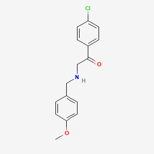 1-(4-Chlorophenyl)-2-{[(4-methoxyphenyl)methyl]amino}ethan-1-one