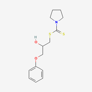 molecular formula C14H19NO2S2 B12640200 2-Hydroxy-3-phenoxypropyl pyrrolidine-1-carbodithioate CAS No. 922164-96-3