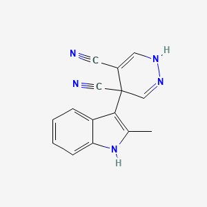 molecular formula C15H11N5 B12640204 4-(2-Methyl-1H-indol-3-yl)-1,4-dihydropyridazine-4,5-dicarbonitrile CAS No. 919785-67-4