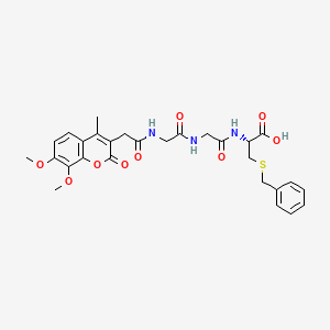 N-[(7,8-dimethoxy-4-methyl-2-oxo-2H-chromen-3-yl)acetyl]glycylglycyl-S-benzyl-L-cysteine