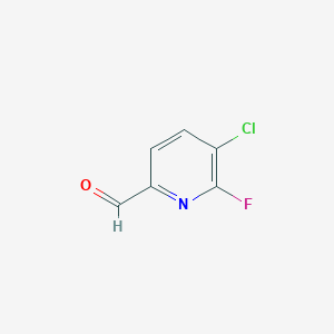 molecular formula C6H3ClFNO B12640221 5-Chloro-6-fluoropicolinaldehyde 