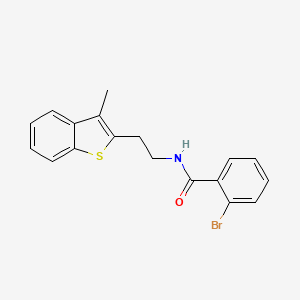 molecular formula C18H16BrNOS B12640226 2-bromo-N-[2-(3-methyl-1-benzothiophen-2-yl)ethyl]benzamide CAS No. 920537-60-6