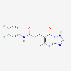 molecular formula C15H13Cl2N5O2 B12640242 N-(3,4-dichlorophenyl)-3-(7-hydroxy-5-methyl[1,2,4]triazolo[1,5-a]pyrimidin-6-yl)propanamide 