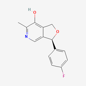 (3S)-3-(4-fluorophenyl)-6-methyl-1,3-dihydrofuro[3,4-c]pyridin-7-ol