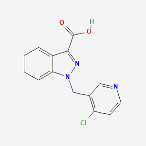 1-[(4-Chloropyridin-3-yl)methyl]-1H-indazole-3-carboxylic acid