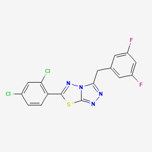 molecular formula C16H8Cl2F2N4S B12640357 6-(2,4-Dichlorophenyl)-3-(3,5-difluorobenzyl)[1,2,4]triazolo[3,4-b][1,3,4]thiadiazole 