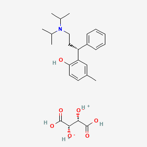 (+)-(R)-2-(I-(2-(Diisopropylamino)ethyl)benzyl)-p-cresol L-tartrate (1:1) (salt)