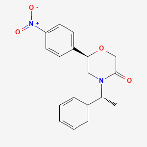 (6R)-6-(4-nitrophenyl)-4-[(1R)-1-phenylethyl]morpholin-3-one