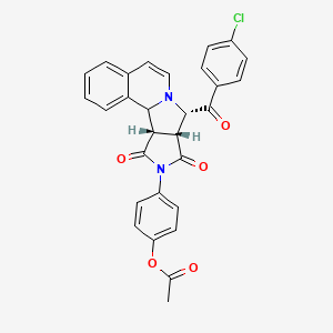 [4-[(11S,12R,16S)-11-(4-chlorobenzoyl)-13,15-dioxo-10,14-diazatetracyclo[8.6.0.02,7.012,16]hexadeca-2,4,6,8-tetraen-14-yl]phenyl] acetate