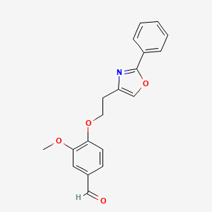 3-Methoxy-4-[2-(2-phenyl-1,3-oxazol-4-yl)ethoxy]benzaldehyde