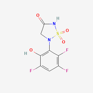 molecular formula C8H5F3N2O4S B12640418 1,2,5-Thiadiazolidin-3-one,5-(2,3,5-trifluoro-6-hydroxyphenyl)-,1,1-dioxide 