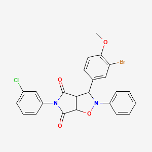 3-(3-bromo-4-methoxyphenyl)-5-(3-chlorophenyl)-2-phenyldihydro-2H-pyrrolo[3,4-d][1,2]oxazole-4,6(3H,5H)-dione