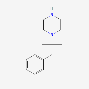 molecular formula C14H22N2 B12640502 1-(2-Methyl-1-phenylpropan-2-yl)piperazine 