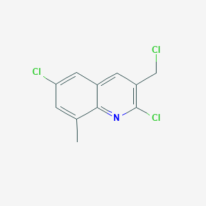 molecular formula C11H8Cl3N B12640528 3-Chloromethyl-2,6-dichloro-8-methylquinoline CAS No. 948292-19-1