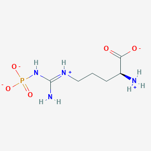 molecular formula C6H14N4O5P- B1264059 N(omega)-phosphonato-L-arginine 