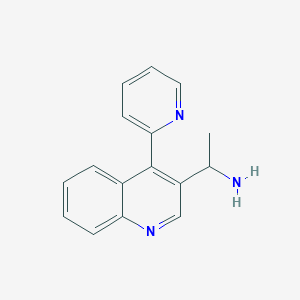 1-(4-(Pyridin-2-yl)quinolin-3-yl)ethanamine