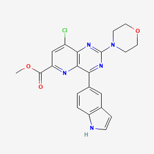 methyl 8-chloro-4-(1H-indol-5-yl)-2-morpholin-4-ylpyrido[3,2-d]pyrimidine-6-carboxylate