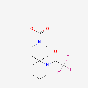 1,9-Diazaspiro[5.5]undecane-9-carboxylic acid, 1-(2,2,2-trifluoroacetyl)-, 1,1-dimethylethyl ester